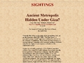 Ancient Metropolis Hidden Under Giza?